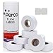 Perco 1 Line White Labels - 1 Sleeve 8000 Blank