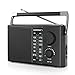 LEOTEC Portable AM FM Radio with Best ReceptionBattery
