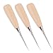 Eowpower 3PCS Wooden Handle Leather Drillable Stitching